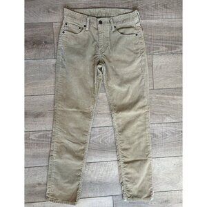 Levis 511 white tab Slim Fit Corduroy Pants Color‎ Tan 30x30